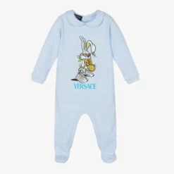 Versace Boys Blue Bunny Babygrow