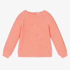 Wedoble Baby Girls Pink Cotton Knit Jumper