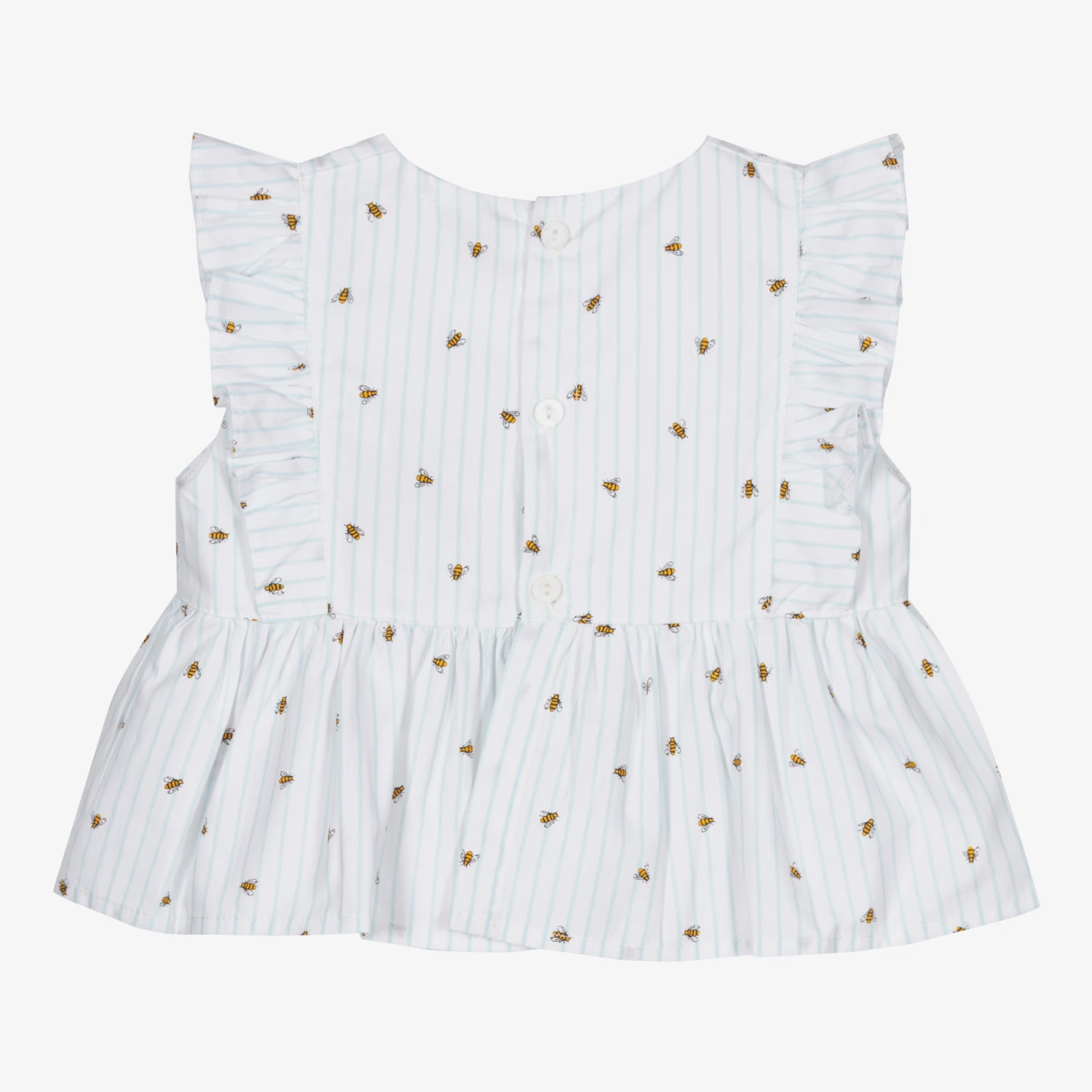 Wedoble Baby Girls White Cotton Blouse 2 Wedoble Baby Girls White Cotton Blouse - Image 2