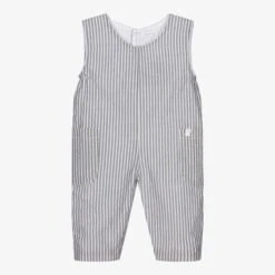 Wedoble Blue & White Striped Romper