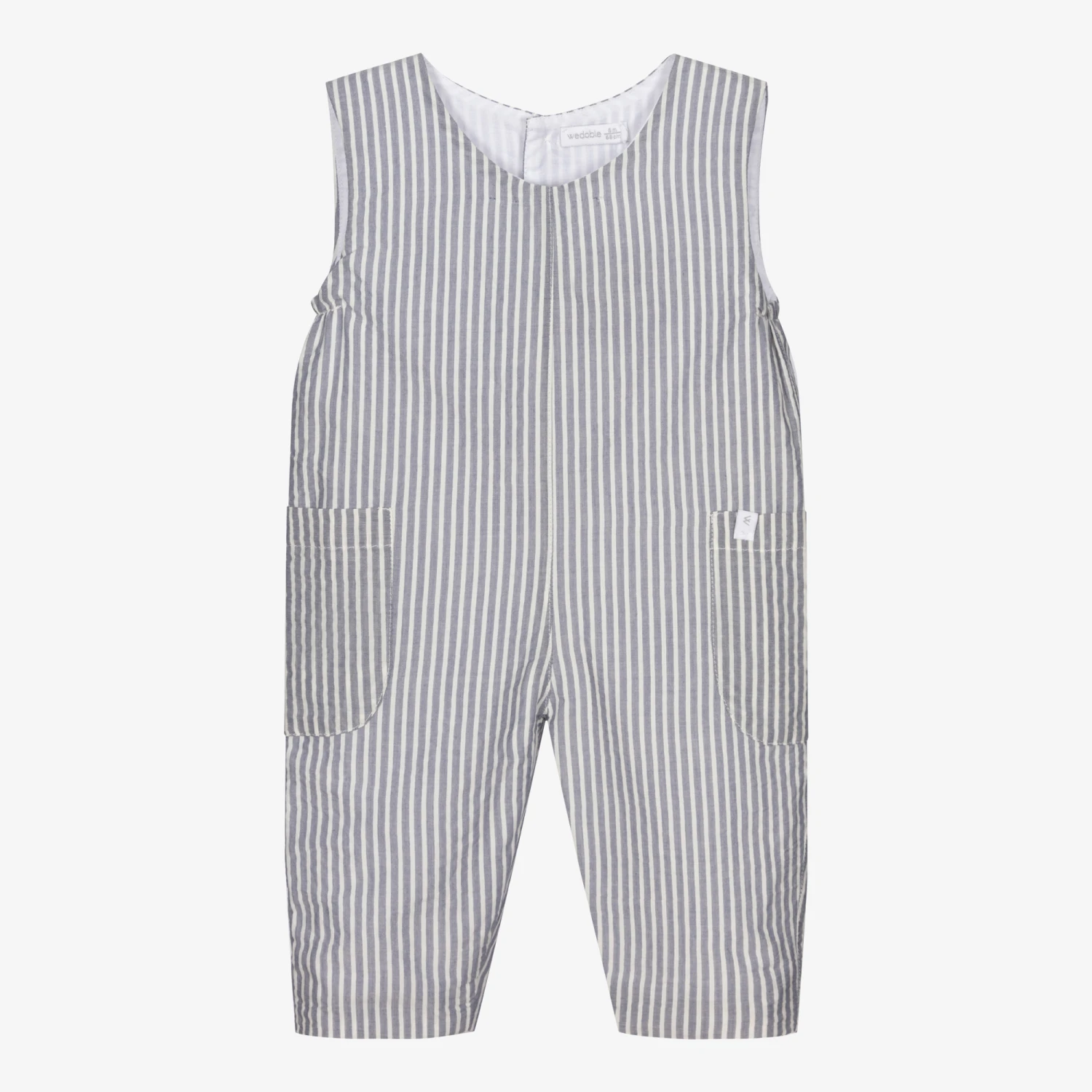 Wedoble Blue & White Striped Romper 1 Wedoble Blue & White Striped Romper
