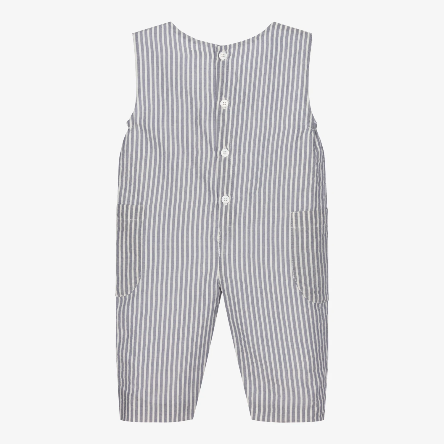 Wedoble Blue & White Striped Romper 2 Wedoble Blue & White Striped Romper - Image 2