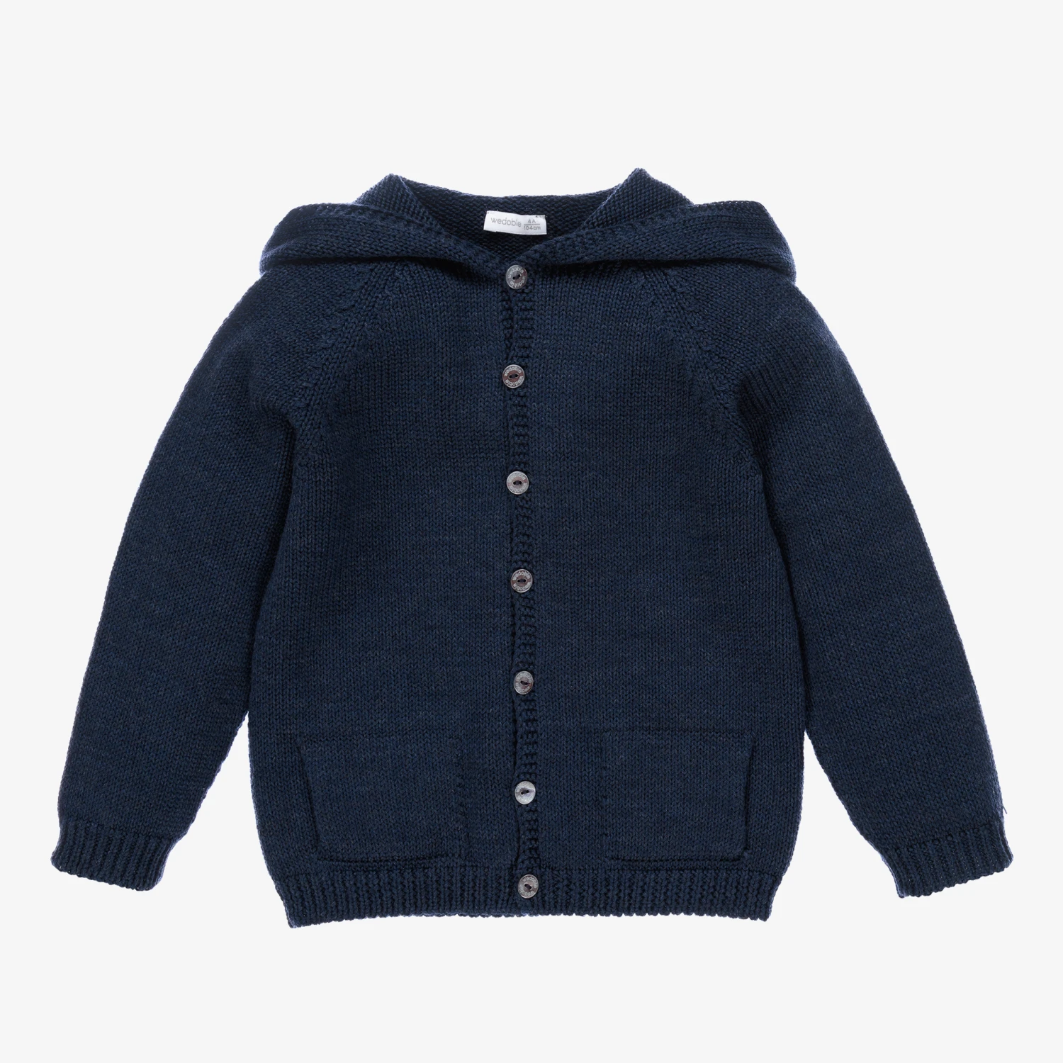 Wedoble Navy Blue Wool Cardigan 1 Wedoble Navy Blue Wool Cardigan