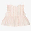 Wedoble Pink & Ivory Stripe Baby Blouse
