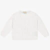 Wedoble White Organic Cotton Knit Baby Jumper