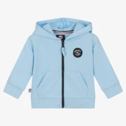 Week-end à La Mer Baby Boys Blue Cotton Zip-Up Hoodie