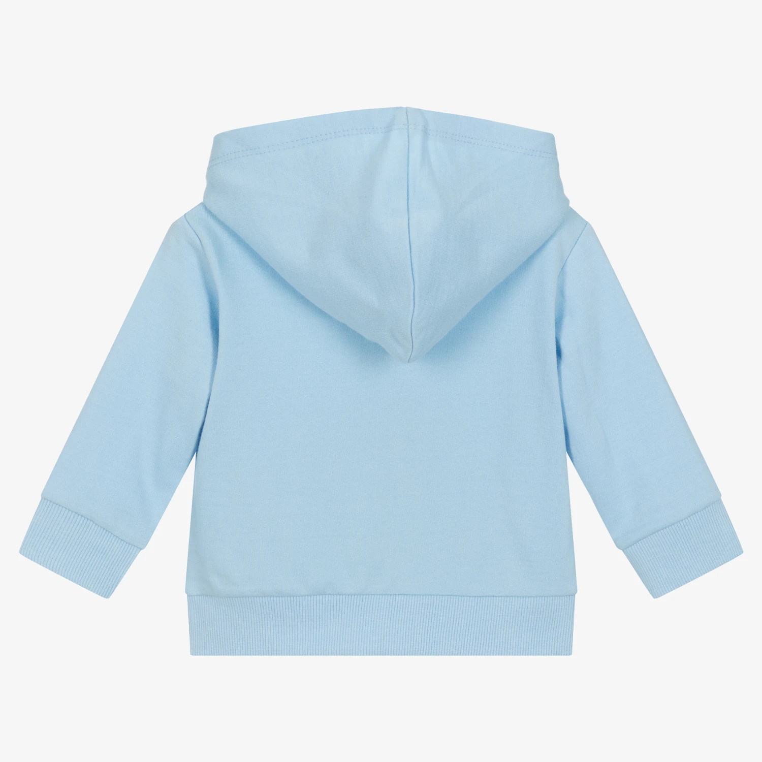 Week-end à La Mer Baby Boys Blue Cotton Zip-Up Hoodie 2 Week-end à La Mer Baby Boys Blue Cotton Zip-Up Hoodie - Image 2
