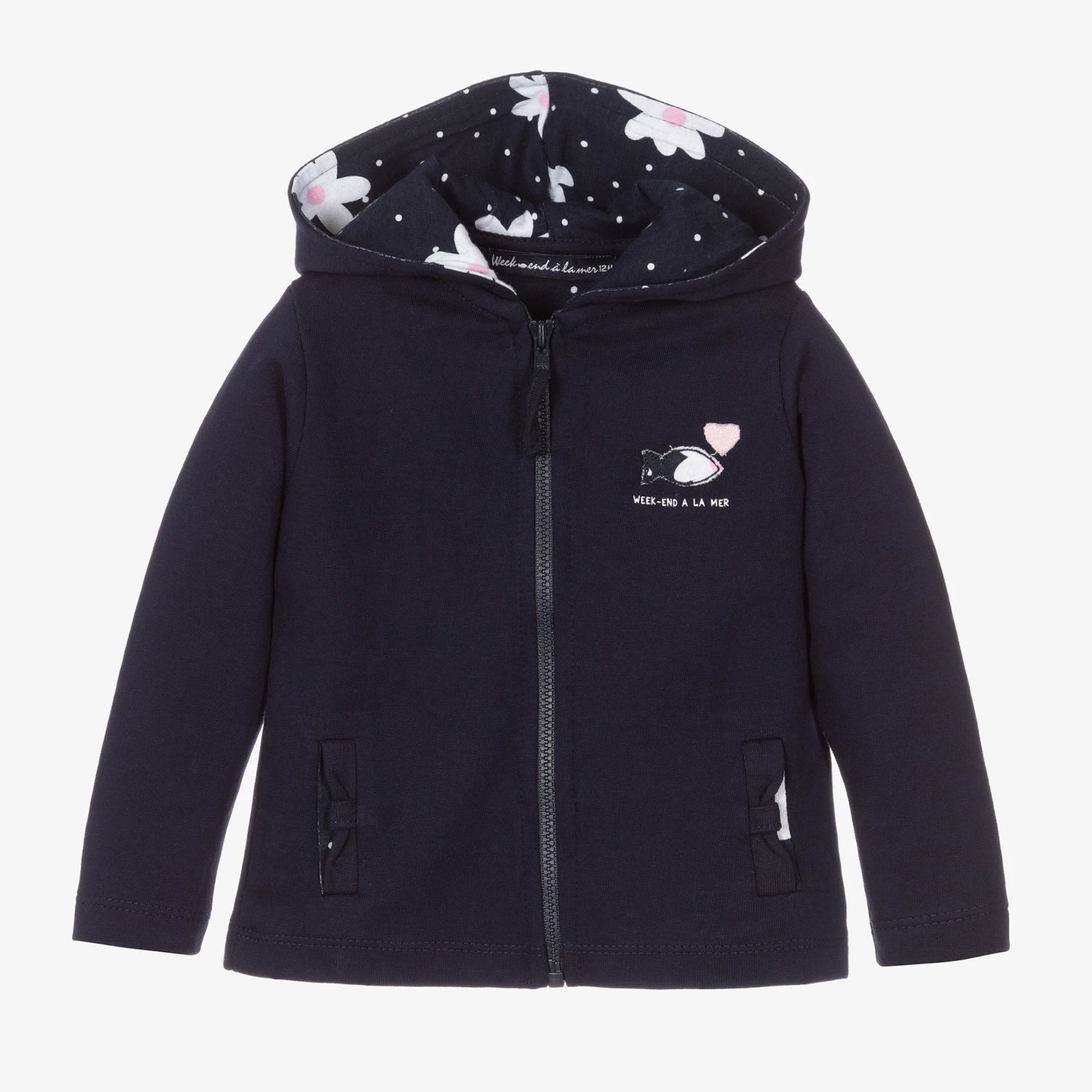 Week-end à La Mer Baby Girls Blue Zip-Up Top 1 Week-end à La Mer Baby Girls Blue Zip-Up Top