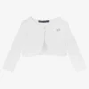 Week-end à La Mer Baby Girls White Cotton Bolero