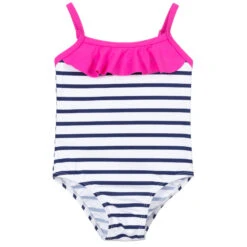 Week-end à La Mer Blue & White Striped Swimsuit