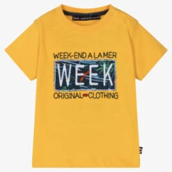 Week-end à La Mer Golden Yellow Cotton Baby T-Shirt