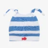 Week-end à La Mer White & Blue Stripe Cotton Baby Hat